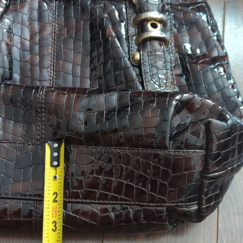 Stuart Weitzman Embossed Patent Leather Shoulder Bag - Picture 12 of 12